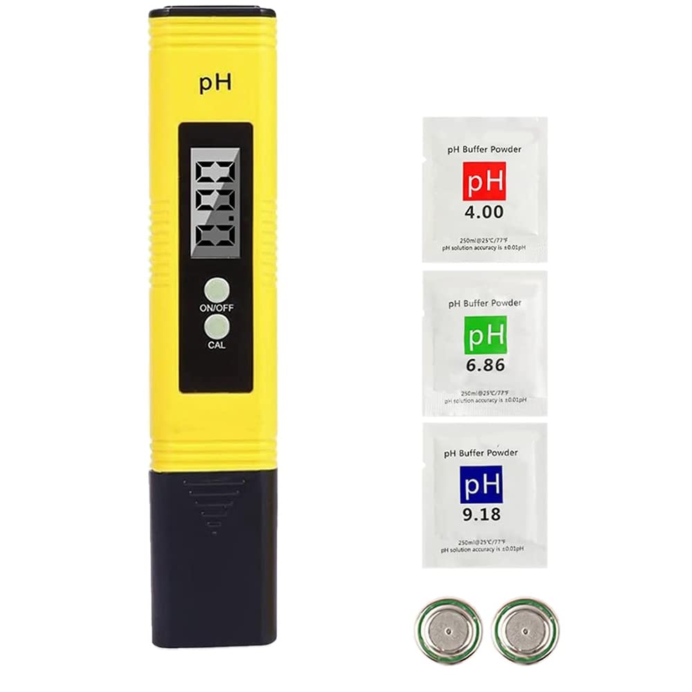Fuhjythy Ph Meter Tester Digital Ph Meter 0.01 Ph Water Quality Test Digital Tester For Kitchen, Aquarium, Pool, Laboratory