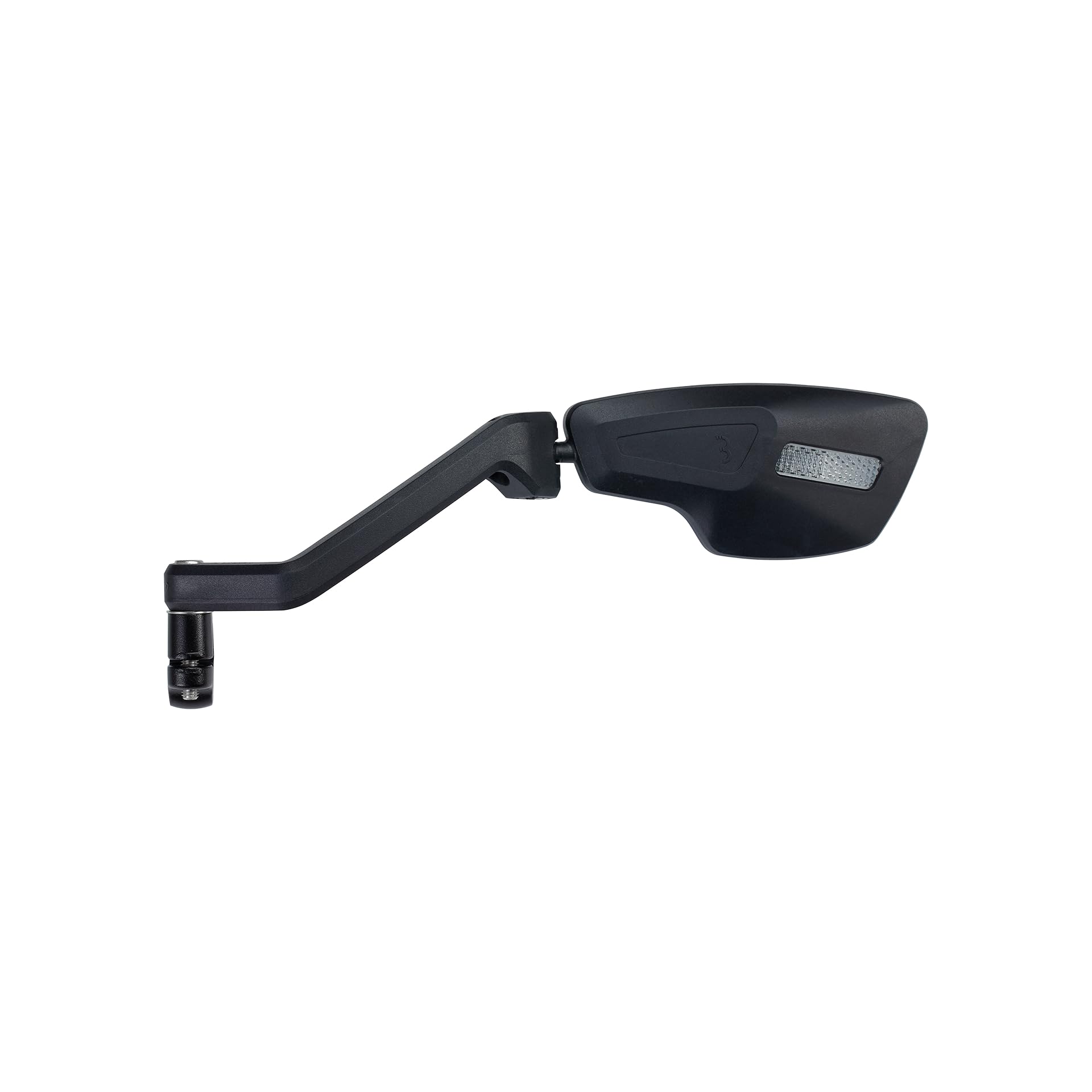 BBB Cycling CityView Lusterko rowerowe E-Bike, lewa strona, pasuje do kierownicy Ø 19-26 mm, powłoka antyodblaskowa, lusterko wsteczne, czarne, BBM-05, lewe