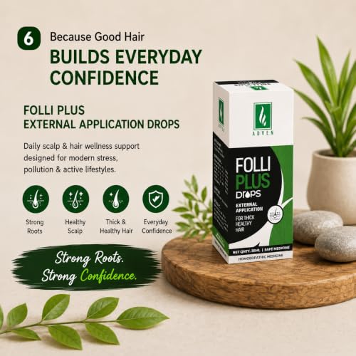 Image of Folli Plus External Scalp Vitality & Hair Root Care Drops | Homoeopathic Hair Solution for Scalp Wellness, Root Care & Routine Support | 2 x 30 ml
