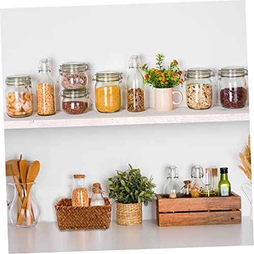 Image of Outanaya Handmade Woven Storage Basket Multi-Functional Seagrass Container Handles for Living Room Kitchen and Organization
