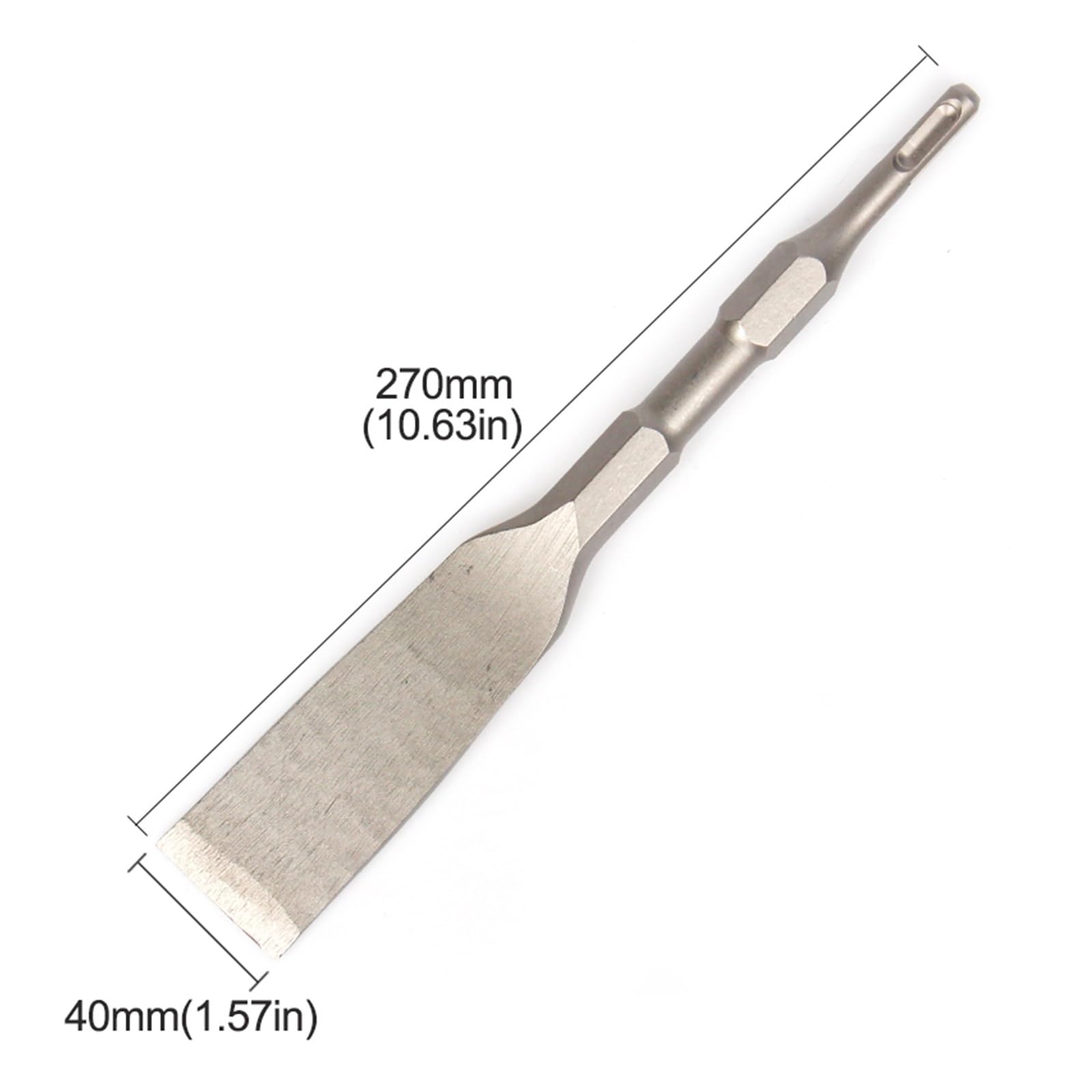 1 pz 25/40/50 mm Punte for Martello Elettrico in Acciaio al Cromo vanadio scalpello Conico sgorbia for spalare Cemento Muro Mattoni Roccia(40mmx270mm)