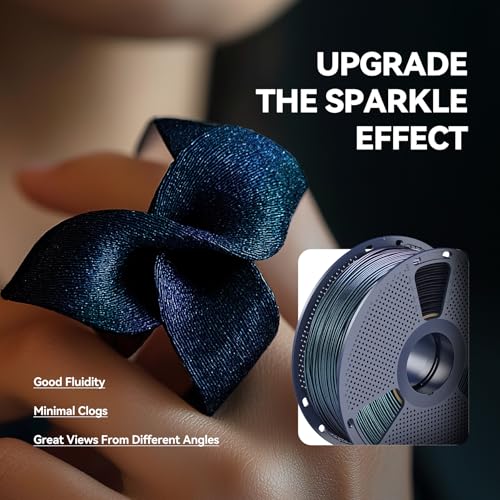 Image of SUNLU Galaxy PLA 3D Printer Filament, Sparkling and Dazzling PLA Filament 1.75mm, Neatly Wound 3D Filament, Colorful Black, Dimensional Accuracy + /-0.02mm, 1KG Spool.(PLA Galaxy Star Brown)