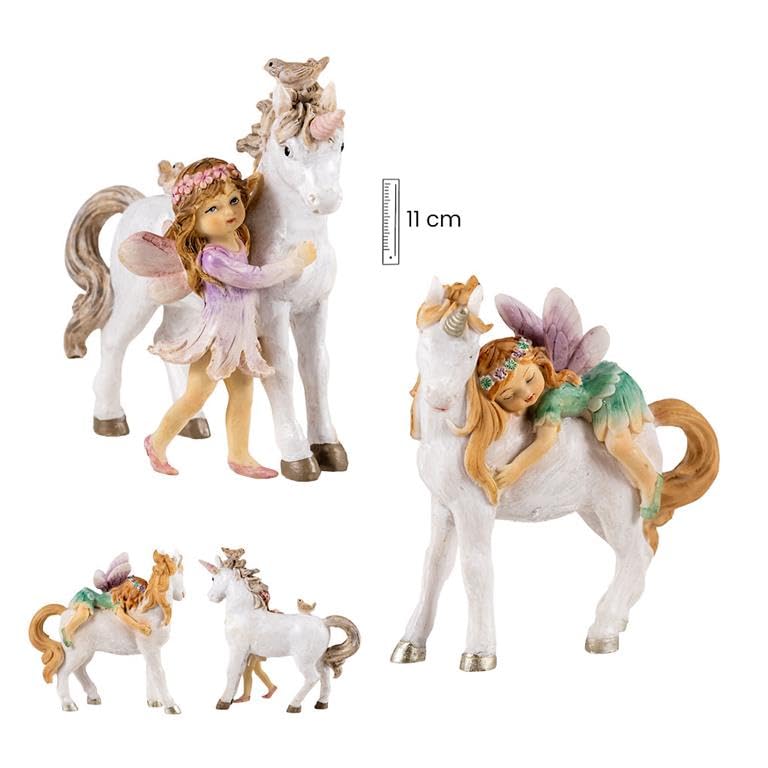 Fées sur Licorne DRW peintes à la main, cadeau idéal pour collectionneur