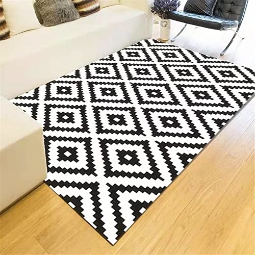 Tapis de salon géométrique gris grand format 200x250 pour chambre - 2