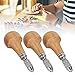 3 Set Hand Chucks Wooden Handles Pin Vise Hand Drill Wooden Handle Pear Shape Graver Handle for Stone Setting Graver Replacement