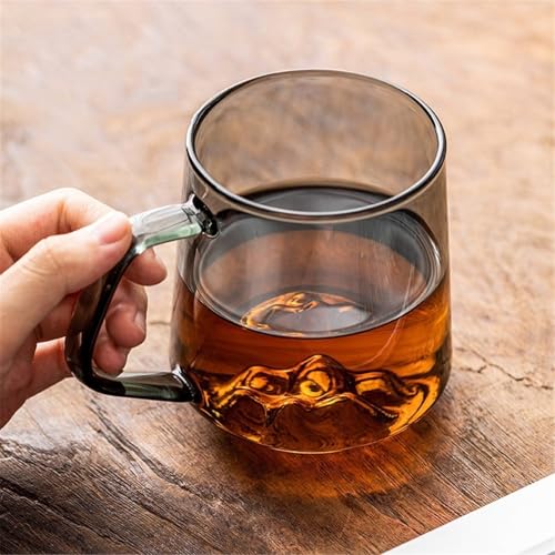 Tazas para café ergonómicas de cristal borosilicato que aíslan el calor 6