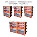 AILOOCEDI 1PCS Electronic Component Storage Drawer, Plastic Drawer Storage Cabinet, Tool Bits Organizer A1 for Crafts Fishing Gear,Black Orange