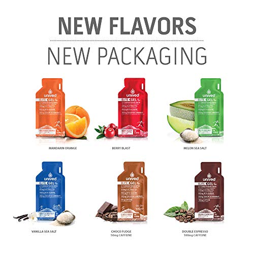 Image of Unived Elite Gel, 2:1 Carbohydrate Ratio, 45g Carbs, 528mg Electrolytes, 400mg Beta-Alanine, 200mg Sodium Bicarbonate, Sports Nutrition Energy Gel, Vegan & Gluten-Free, Berry Blast, 190kcal