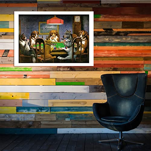 Affiche Coolidge A Friend in Need - Tableau chiens jouant au poker mat - 6