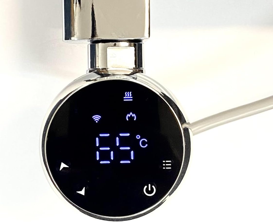 Greened House 600w Wifi Electric Smart Heating Element for Towel Rails and Radiators with LED touchscreen Thermostat/Timer Energy Efficient (Chrome) 3 51mAQS6ffKL. AC SL1255
