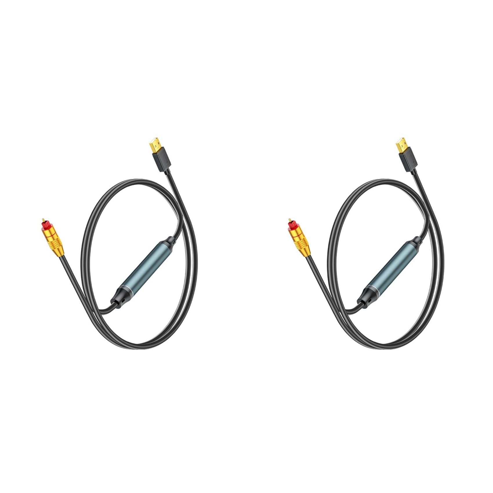 2X Convertidor de USB A SPDIF Óptico Adaptador de Sonido Analógico A Digital para Mejorar el Sonido Cable Óptico para Consolas de Juegos HDTV