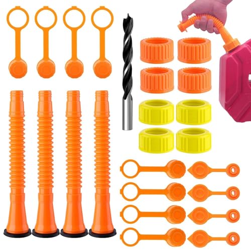 Kit de ventilación de lata de aceite, tapa de ventilación, tapón de junta, tapón de junta sin fugas, boquilla de tanque de aceite de 1.75 pulgadas antiderrames para la mayoría de latas de aceite