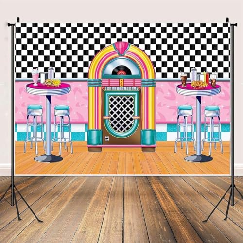 Fondo fotográfico retro 7x5ft rosa para fiesta miniatura 3