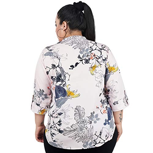 Image of Indietoga Women's Plus Size Floral Printed Casual Long Tunic Tops (2XL to 7XL)