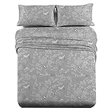 Royal Hotel Bedding Heavy Soft 100% Cotton Flannel Sheets, 3pc Bed Sheet Set, Deep Pocket, Thick, Heavy and Ultra Soft Cotton Flannel, Pen-Drawing Deer, Twin XL