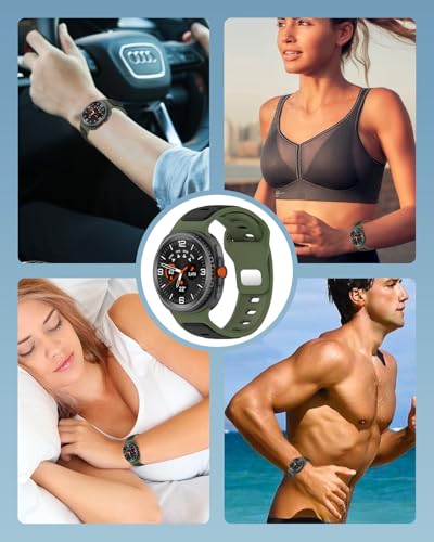 Image of Bands for Samsung Watch 8 Smartwatch,Sport quick-release Silicone Band for Samsung Watch 8,Soft Lightweight & Ventilated Comfort Replacement Smartwatch Strap,Adjustable Wristband
