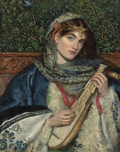 Cuadro la mandolina de Smetham SERENDIPITP arte mural decorativo de lienzo 60x90cm para salón