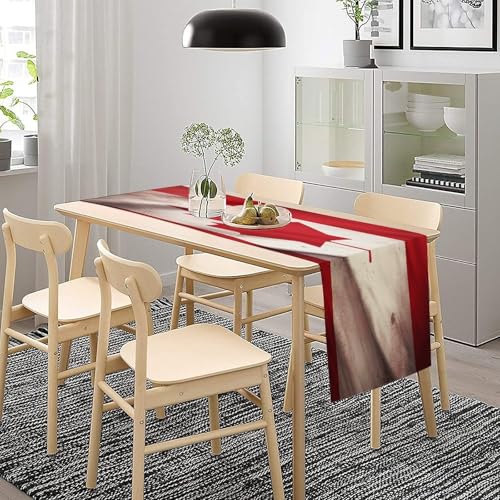 Chemin de table drapeau canadien lavable pour protéger et décorer la table - 8