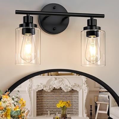 Watyo Vanity Lights Fixtures with Globe Glass Shades