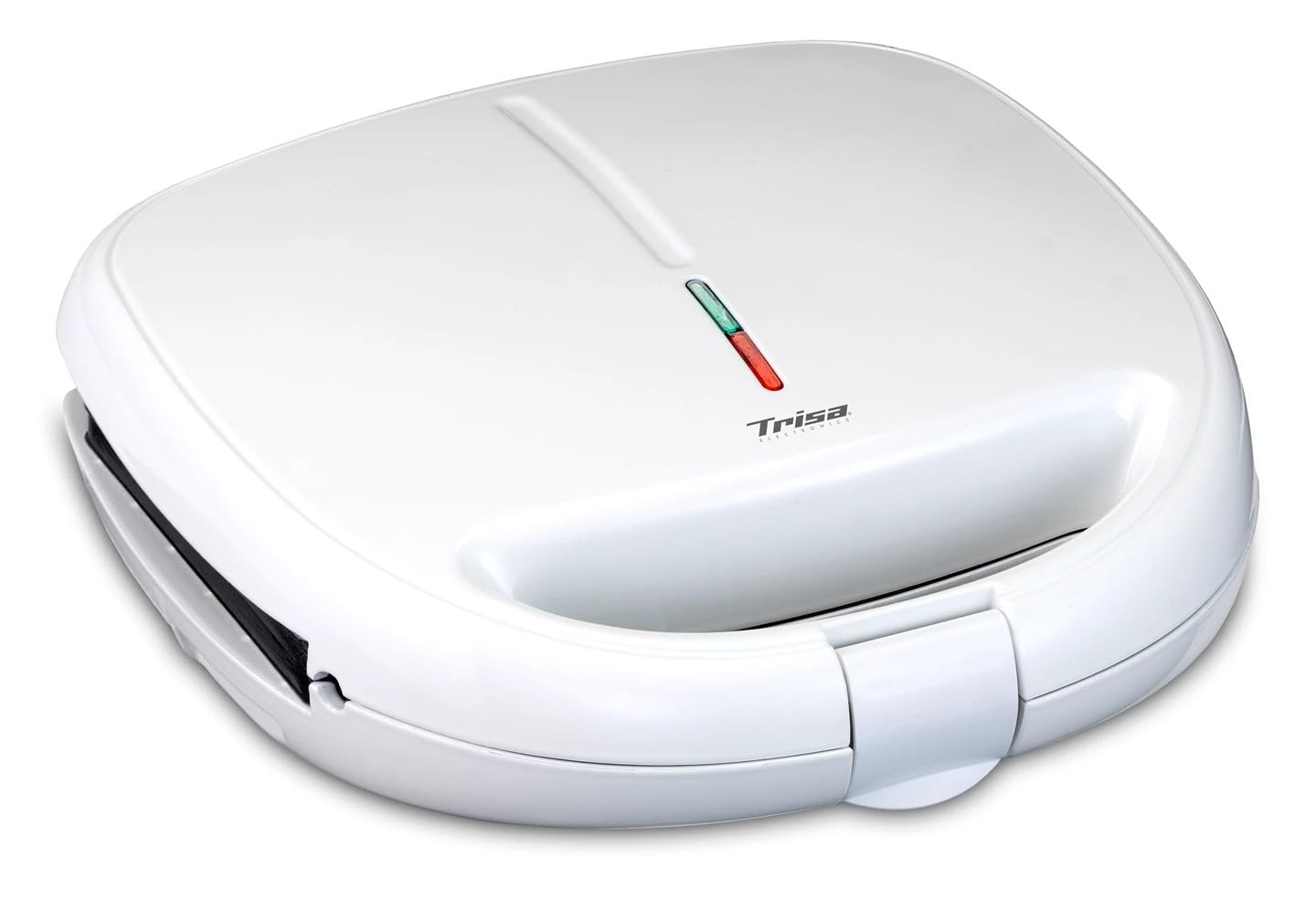 Trisa Tasty Snack 3-in-1 Sandwichmaker Waffeleisen Grill 850W Antihaft Weiß | 850W, 3 Wechselplatten (Sandwich/Waffel/Grill), Antihaft, Cool-Touch, LED-Backampel, vertikale Lagerung, Weiß