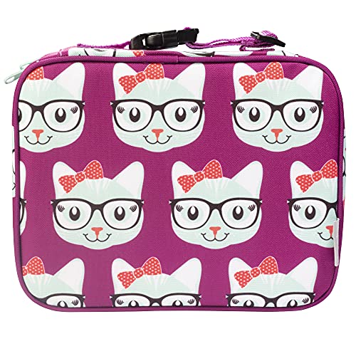 Bentology Kids Lunch Bag Set (Kitty) W Reusable Hard Ice Pack And Double-Insulated Food Jar - Perfect Lunchbox Kits For Girls Back To School #TOP1
