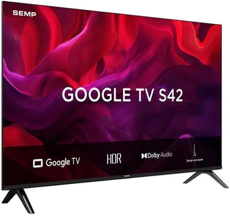 Smart TV Semp 32 Polegadas LED HD S42 WiFi Bluetooth Google TV 2 HDMI HDR10 Dolby Audio 32S42