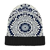 Design pratique : le bonnet imprimé ethnique garde les oreilles et la tête au chaud. Le bord rabattable améliore le confort et permet un port réversible, mettant en valeur différents styles, ajoutant une touche de mode