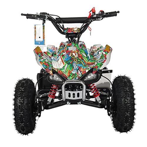 X-Pro Thunder 40 Atv 4 Wheelers 40Cc Atv Quads Quad With Gloves, Goggle And Face Mask (Cartoons) #TOP2