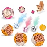 【Diseño de arco iris】: el hermoso diseño de arcoíris de la pelota de juguete para gatos, colores brillantes y formas bonitas atraen la atención de las mascotas. Reduce la ansiedad y el aburrimiento de las mascotas y tiene efectos positivos en la salud física y mental de los animales
