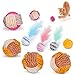 9 Stück katzenspielzeug,katzenspielzeug Ball,Sisal Ball,Interaktives Katzenspielzeug Ball,KatzenSpielzeug für den Innenbereich mit Glocke,für Kätzchen geeignet