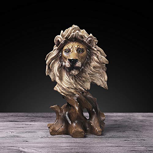 Funsxbug 11 Inch Resin Lion Statue Sculpture Animal Collectible Figurine Gift Idea Home Desktop Decoration #TOP27