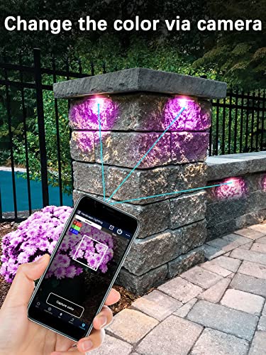 Retaining Wall Lights, 8-Pack 7 Inch 3W Rgb Led Low Voltage Landscape Lights, Smart Hardscape Color Changing Step Lighting Compatible With Alexa, Outdoor Waterproof Garden Pathway Yard Rgb Light #TOP3