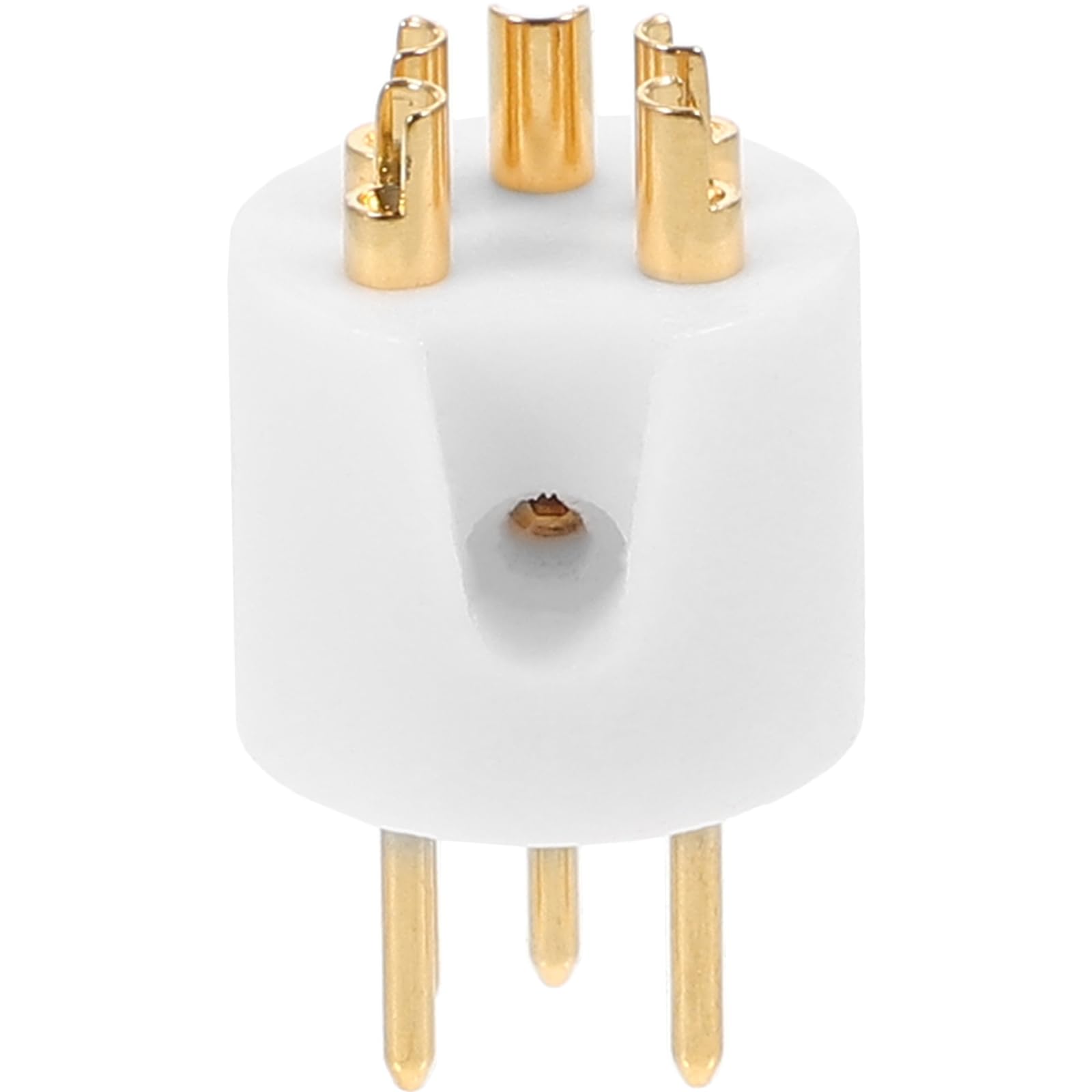 Conector de fonógrafo de 5 pines chapado en oro para tocadiscos de vinilo blanco 8