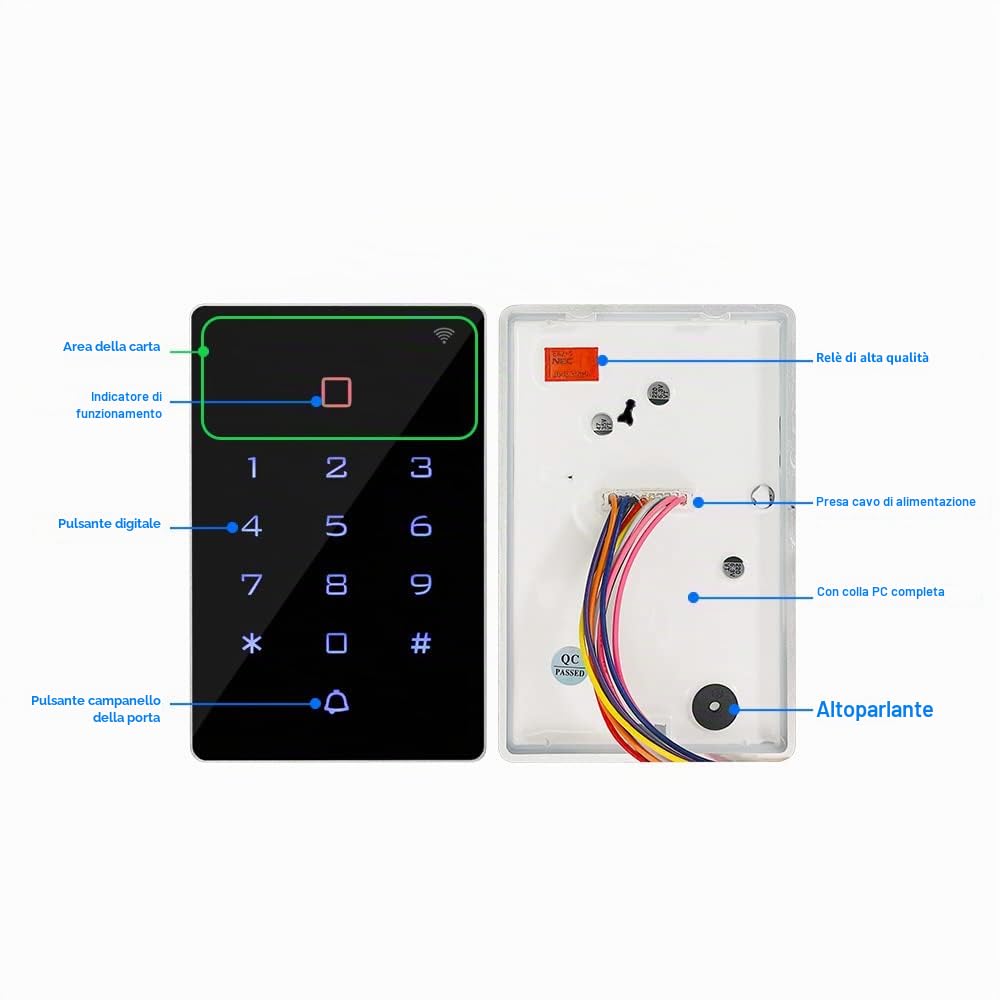 WiFi Tuya RFID Tastiera di Controllo Accessi Wireless IP68 Impermeabile Tastiera Controller di Accesso WG26/34 App Telefono Sistema di Sblocco Password + 10pcs Portachiavi
