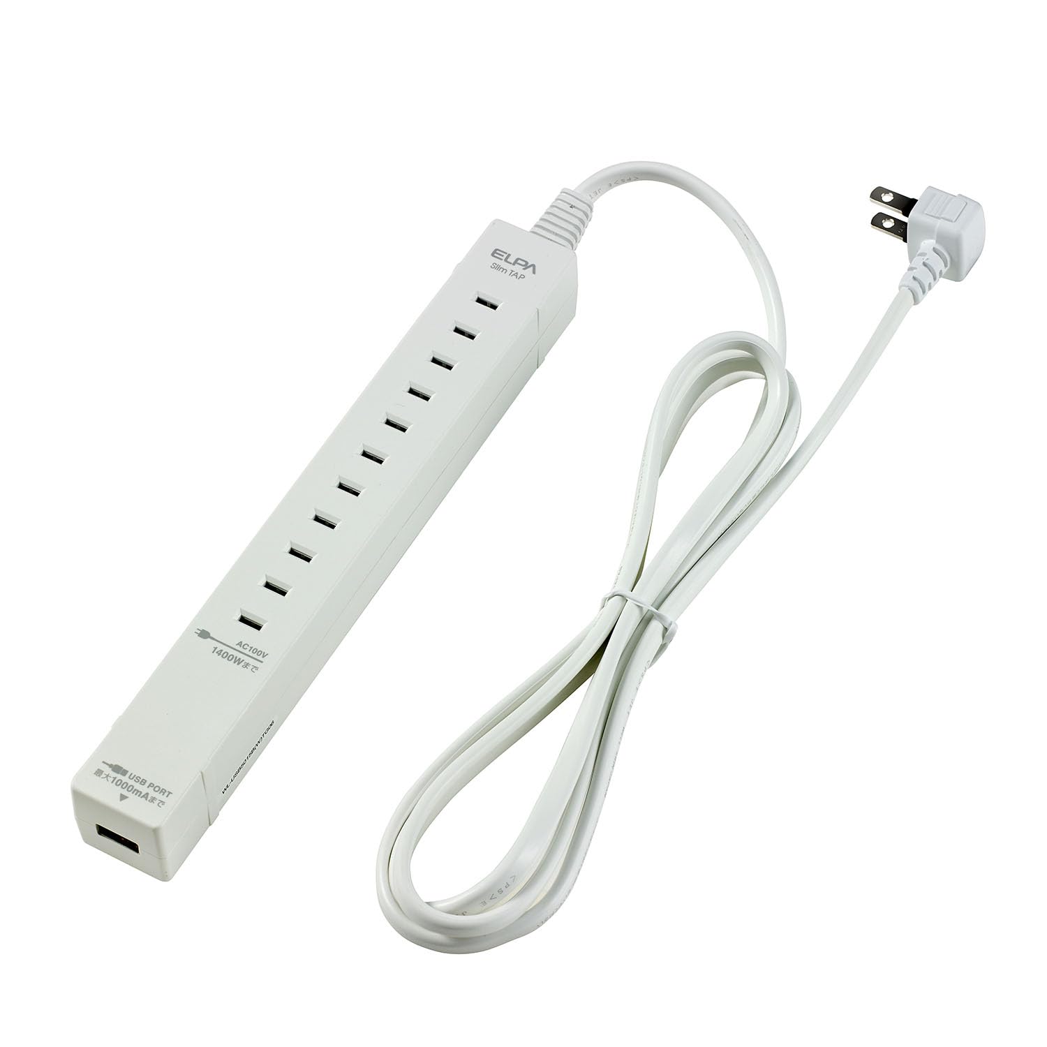 ELPA(エルパ) スリムタップ5個口1.5mUSB WL-USB5015B(W) 1861400 w17b8b5 Amazon.co.jp: ELPA(エルパ) スリムタップ5個口1.5mUSB WL