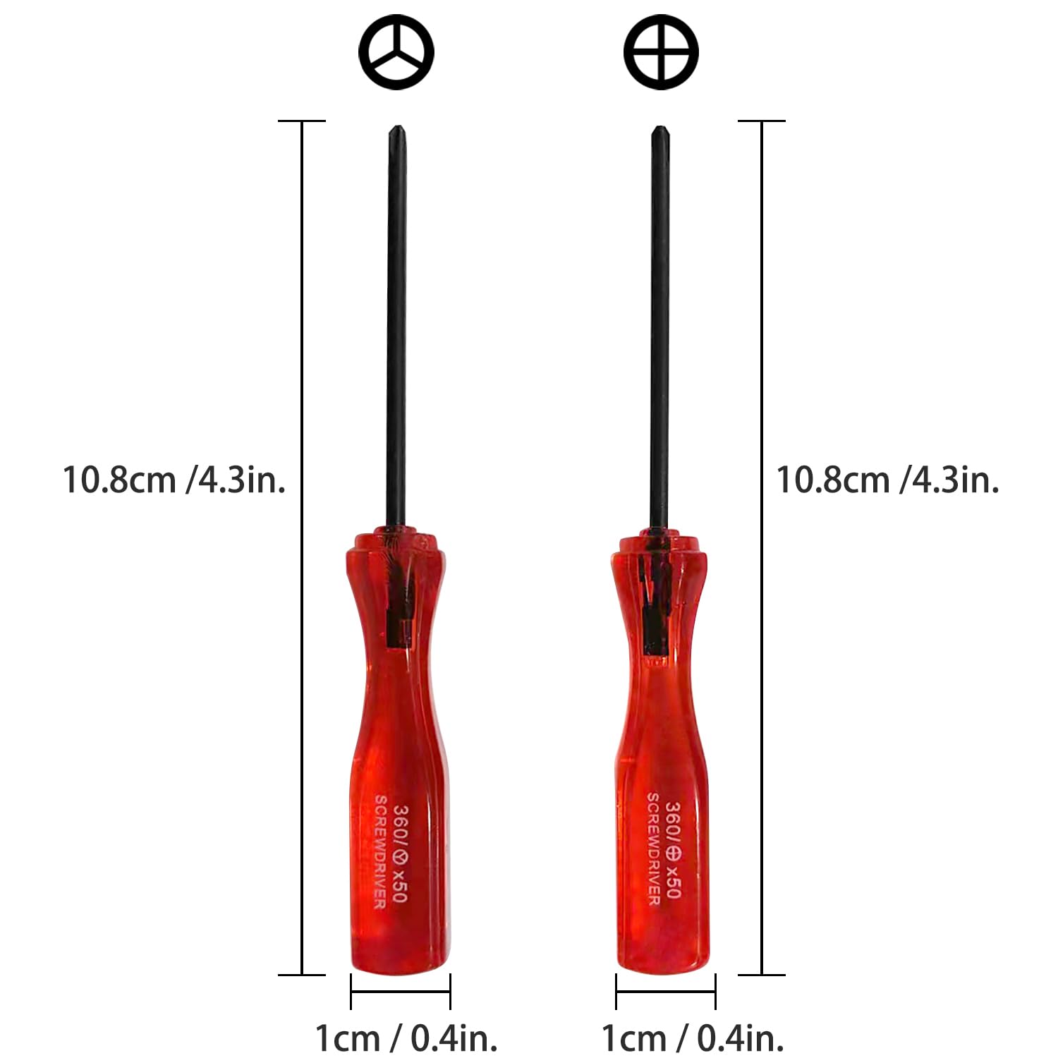 OSTENT Mini śrubokręt krzyżowy i trójskrzydłowy Philips otwarte narzędzie kompatybilne z Nintendo 3DS 3DSLL 3DSXL