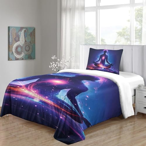 Housse de couette 3D Le méditant microfibre pour en finir avec les draps rêches