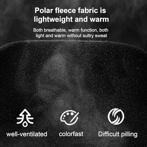 Men's Neck Gaiter - Adjustable Polar Fleece Elastic Neck Cover, Windproof Winter Warming Supplies | Cold Weather Protection,2