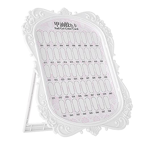 ANKROYU Présentoir de 48 couleurs pour Nail Art, Nuancier pour Vernis à Ongles Gel, Palette Outil de Manucure avec Motif Floral, Carte Échantillons de Couleurs de Salon pour Vernis à Ongles