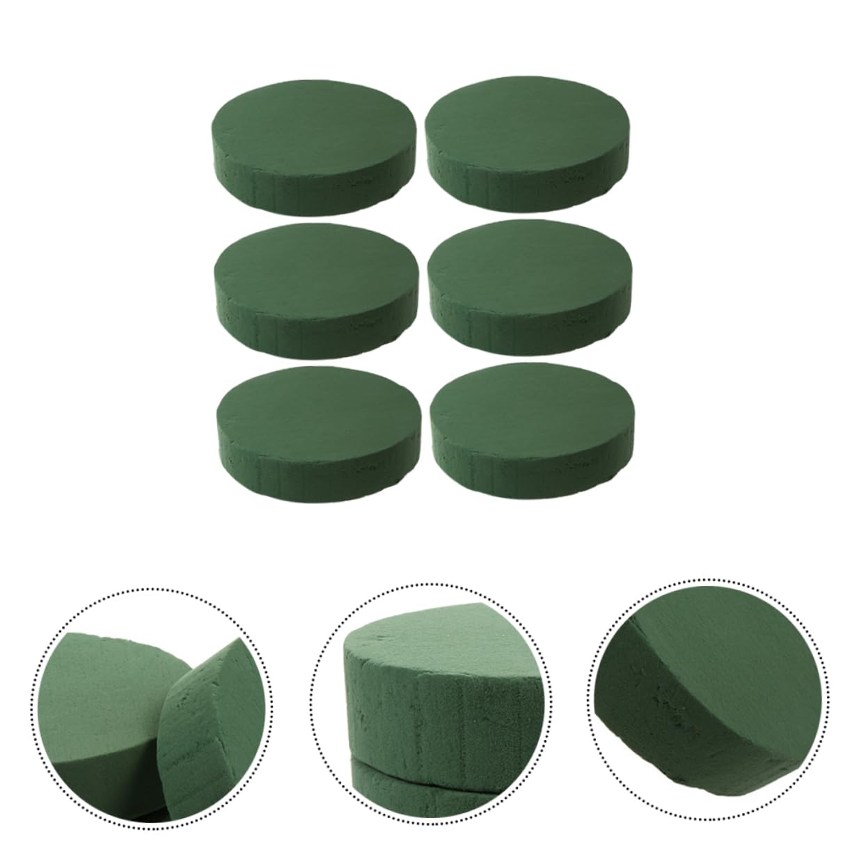 IWOWHERO Floral Foam Blocks 6pcs Round Flower Mud Floral Froth for Beautiful Flower Arrangements