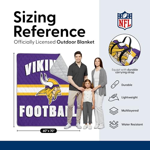 Image of Northwest NFL Taffeta Outdoor Blanket, Foldable Camping, Picnic Ground Mat, 60 x 70 Inches
