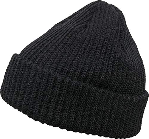 Flexfit Rib Beanie Strickmütze, Black, One Size Cover