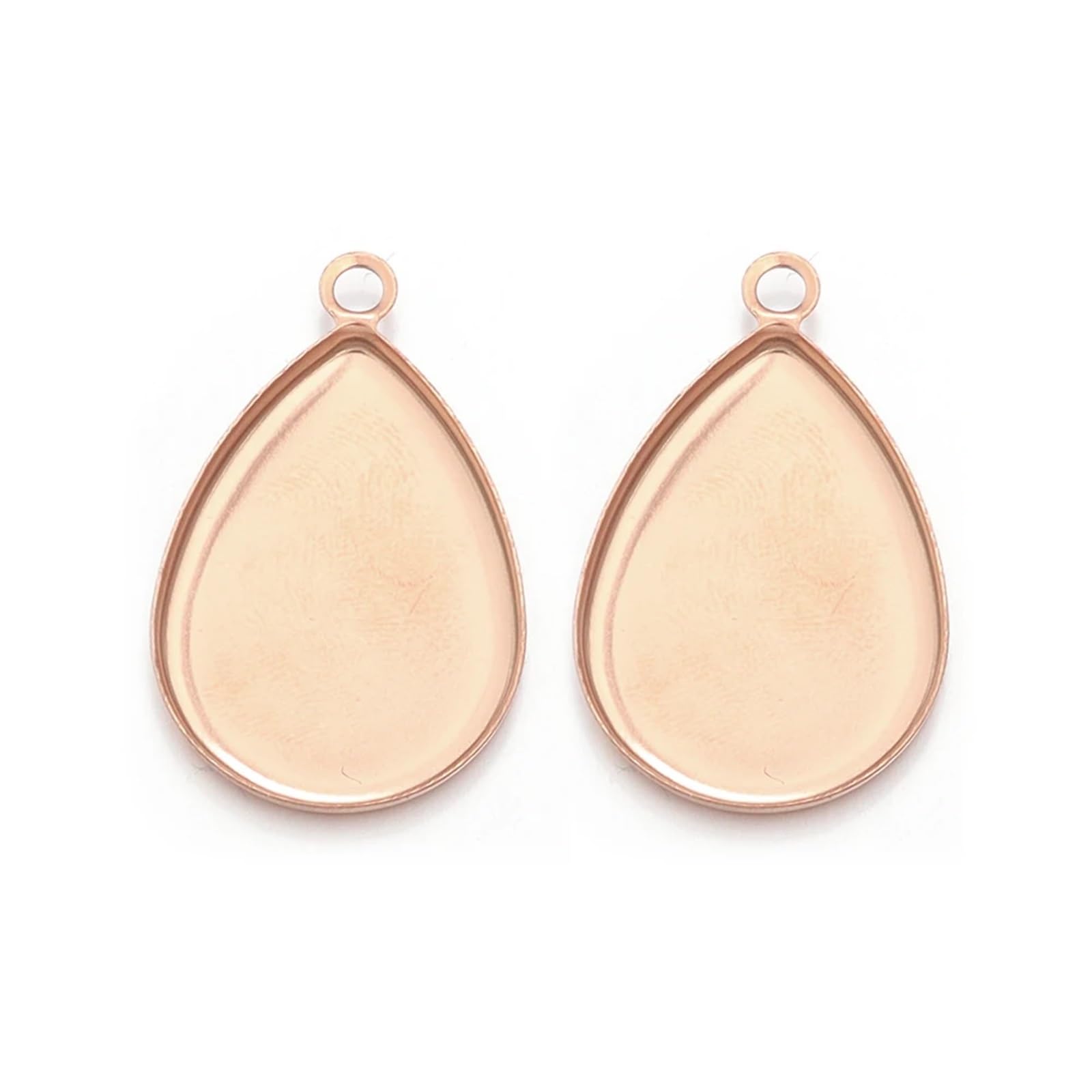 Podstawki do wisiorków, Krople wody Cabochon ustawienie wielokolorowe(Rose Gold)