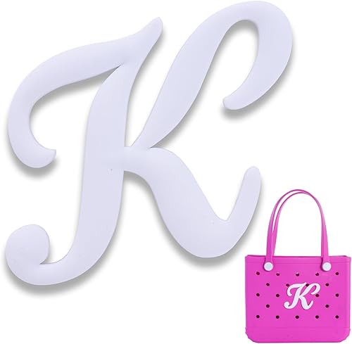 Dijes para bolsa Bogg con letras de goma para la playa, accesorios para bolsas de mano, bolsa Bogg con letras del alfabeto