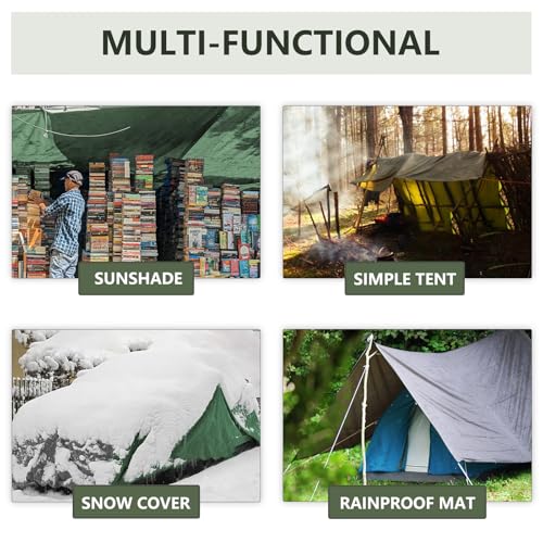 Bâche imperméable tapis de sol résistant intempéries pour camping et auto - 5
