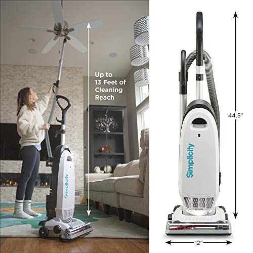 Allergy Upright Vacuum For Carpet And Hardwood By Simplicity, Multi Surface Vacuum Cleaner With Certified Hepa Filter And Bag, S20Ezm #TOP2