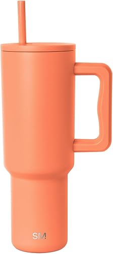 Miniatura 97 de Simple Modern - Vaso Trek de 0,9 l con asa y tapa con pajita, botella de viaje de acero inoxidable aislada con portavasos Color rosa Rubor.
