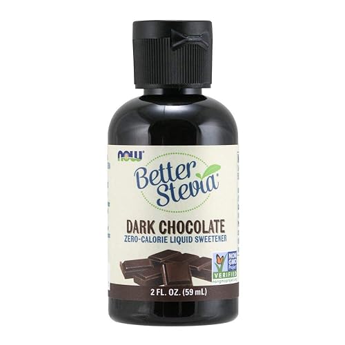 NOW Foods Better Stevia Edulcorante Líquido Chocolate Negro - 2 fl oz