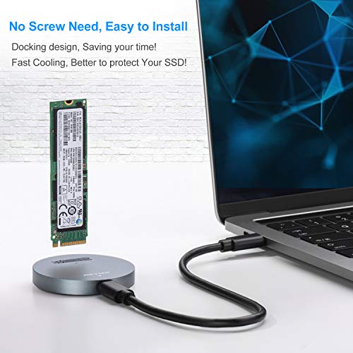 RIITOP Docking station NVMe para USB, M.2 PCI-e NVMe SSD externo para adaptador de leitor USB-C para