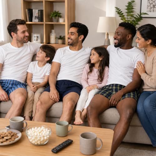 Pack de 6 calzoncillos bóxer tejidos para hombre con cuadros de algodón holgados 7